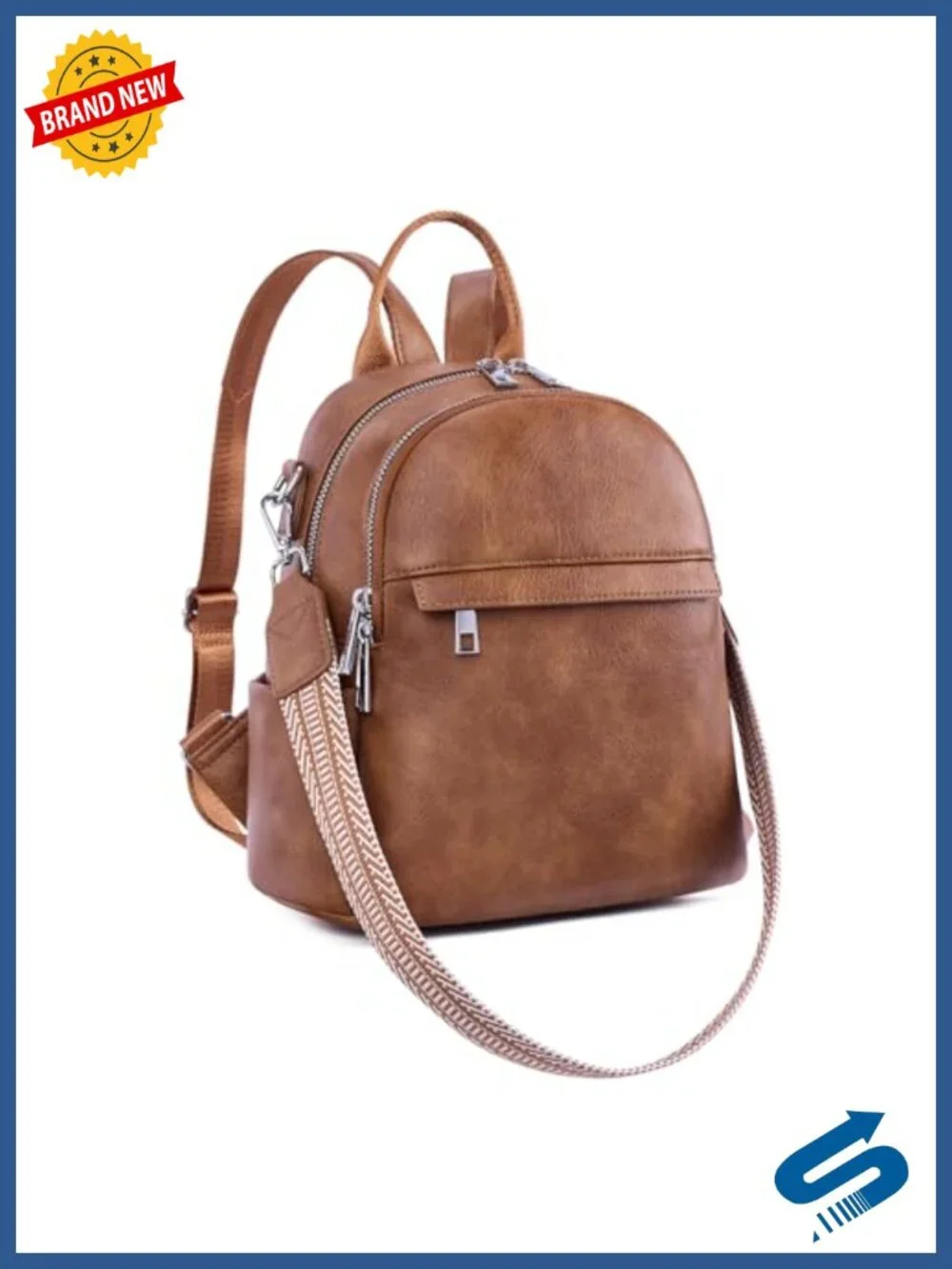 Mini Convertible Vegan Leather Backpack Travel Shoulder Bag